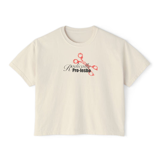Radically Pro-Lesbo, Red, Women's Boxy Tee