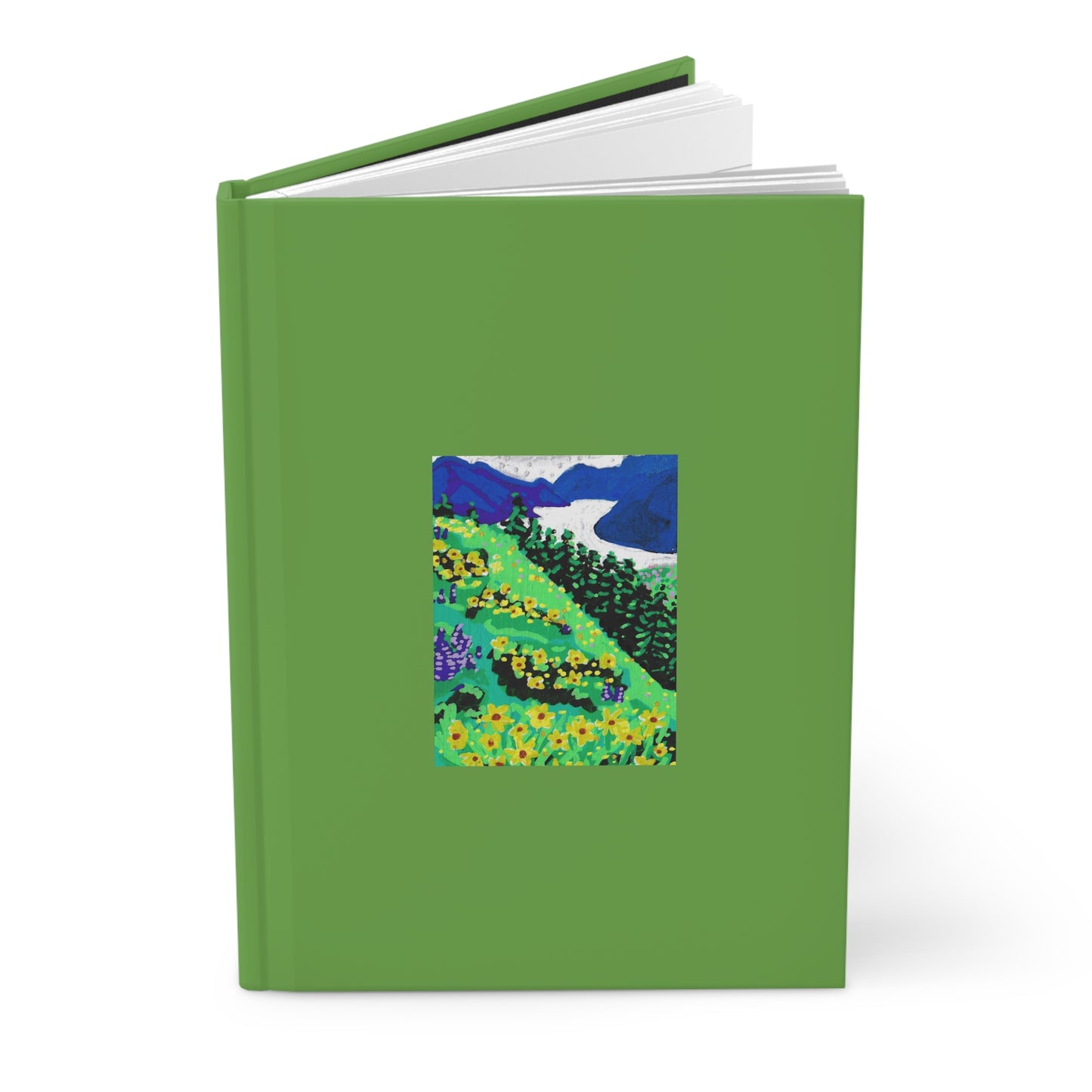 "Wildflower Fields" Hardcover Journal Matte, Oregon Wildflowers, Pacific Northwest, Oregon Riverbanks ACEOs 4/8 ACEOs, Collages