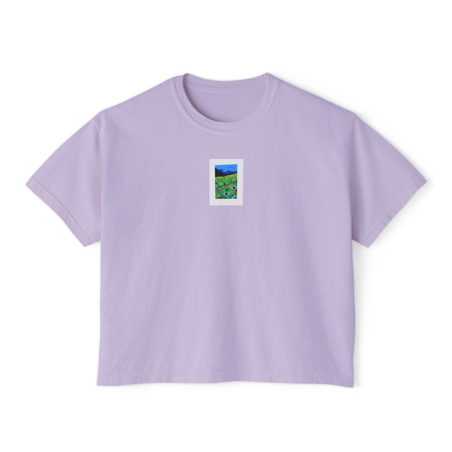 "Tiny Wildflower Fields", ACEOs, Tiny Art, Women's Boxy Tee
