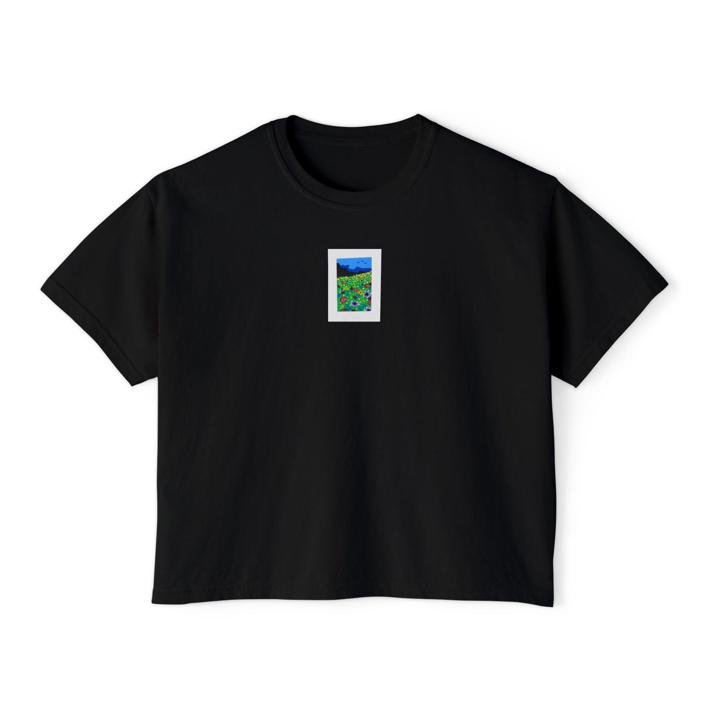 "Tiny Wildflower Fields", ACEOs, Tiny Art, Women's Boxy Tee