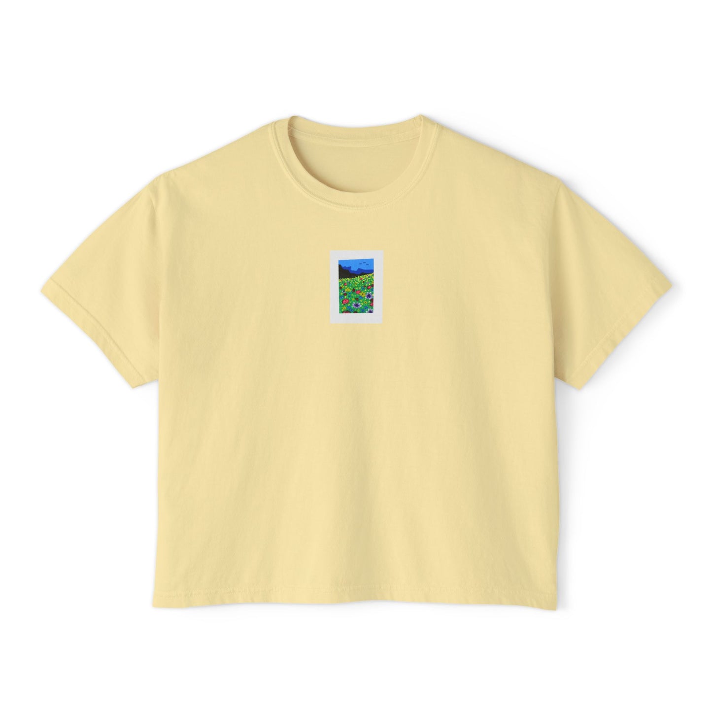 "Tiny Wildflower Fields", ACEOs, Tiny Art, Women's Boxy Tee