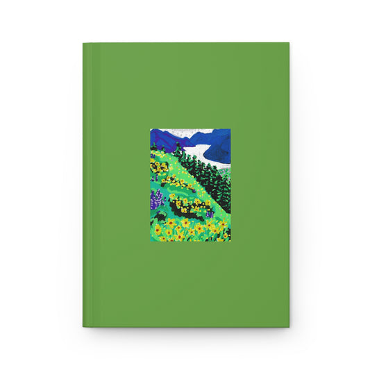"Wildflower Fields" Hardcover Journal Matte, Oregon Wildflowers, Pacific Northwest, Oregon Riverbanks ACEOs 4/8 ACEOs, Collages