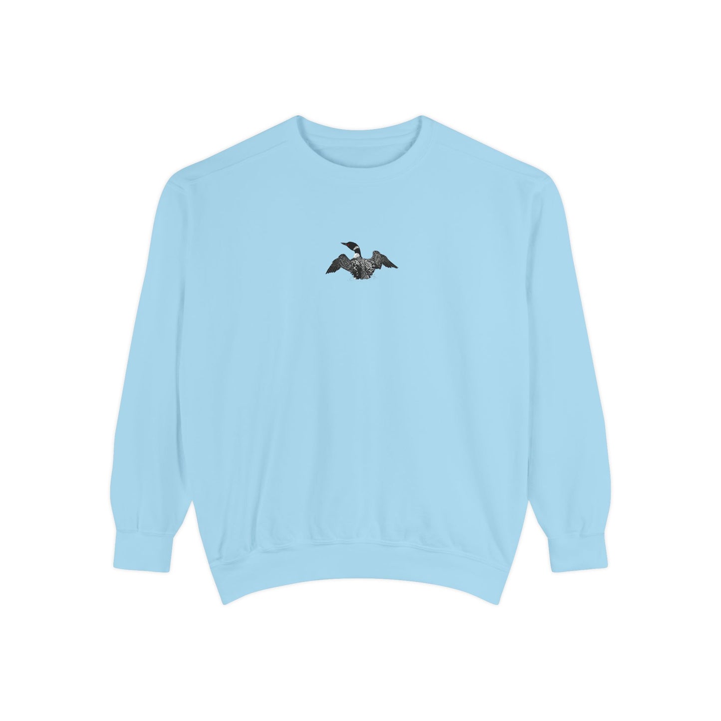 Migration is an Earth Right, Loon, Unisex Garment-Dyed Sweatshirt