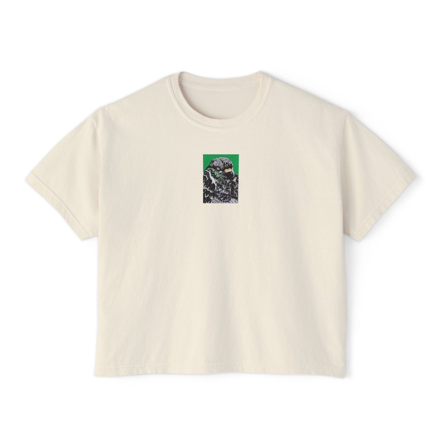 "At Ease Pigeon" Women's Boxy Tee, Bird, Rats in the Sky with Diamonds ACEO 2/8