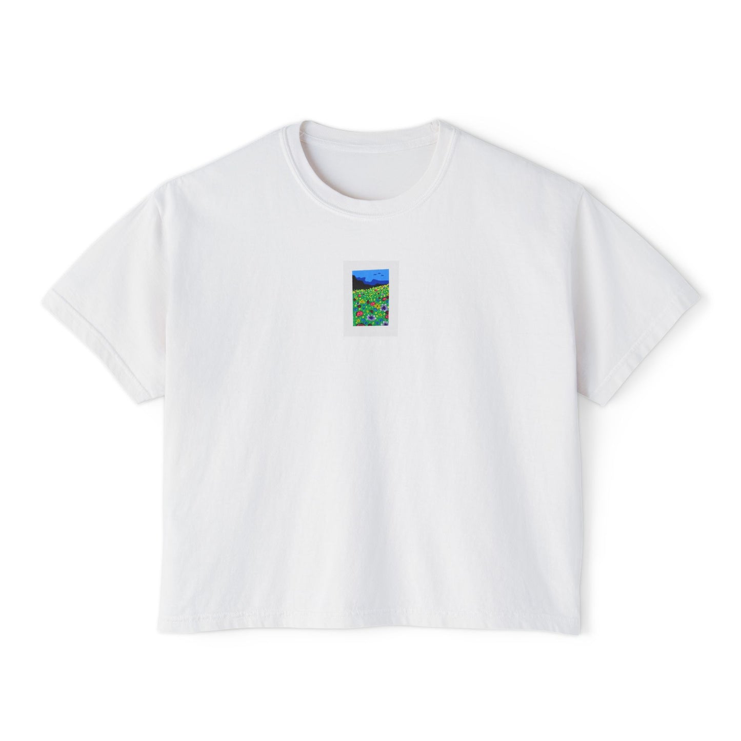 "Tiny Wildflower Fields", ACEOs, Tiny Art, Women's Boxy Tee