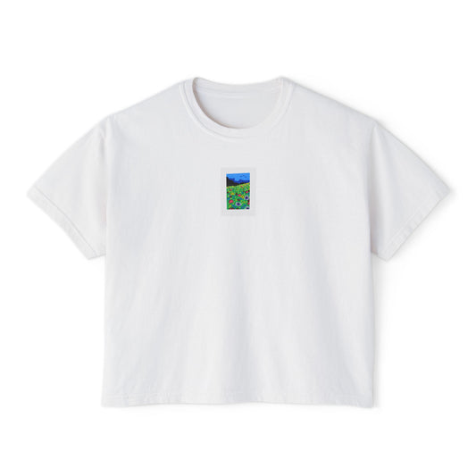 "Tiny Wildflower Fields", ACEOs, Tiny Art, Women's Boxy Tee