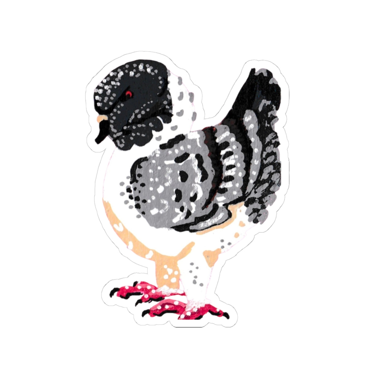 "Distinguished Pigeon" Kiss-Cut Stickers, Birds, Pigeon, Rats in the Sky with Diamonds 3/8