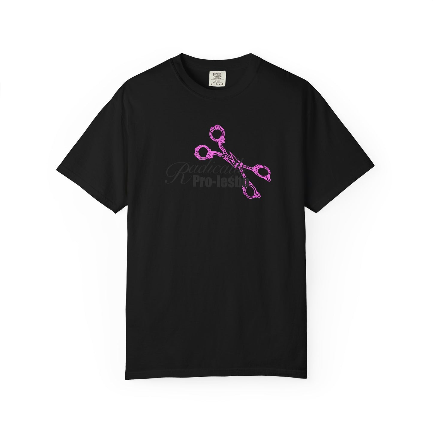 Radically Pro-Lesbo, Pink Scissors, Unisex Garment-Dyed T-shirt