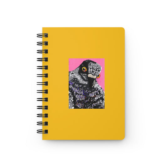 "Shady Pigeon" Spiral Bound Journal, Birds, Pigeons, Rats in the Sky with Diamonds ACEOs 5/8