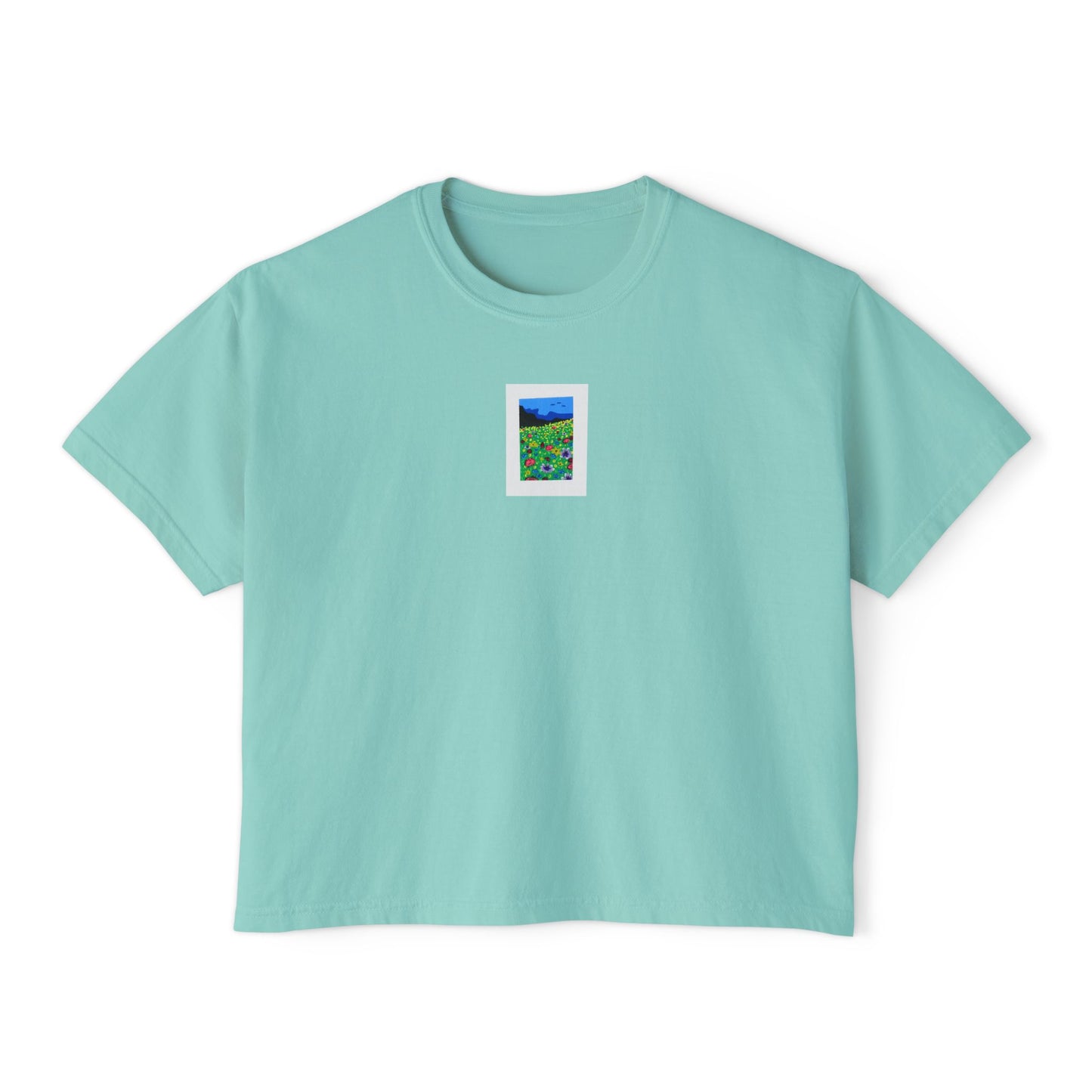 "Tiny Wildflower Fields", ACEOs, Tiny Art, Women's Boxy Tee