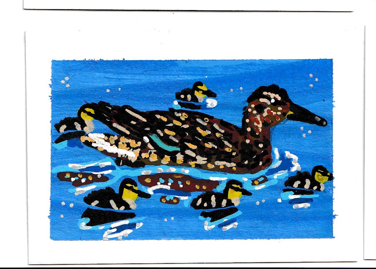 "Mallard Hen" Hardcover Journal Matte, Birds, Waterfowl, Pacific Northwest, Oregon Riverbanks ACEOs 8/8
