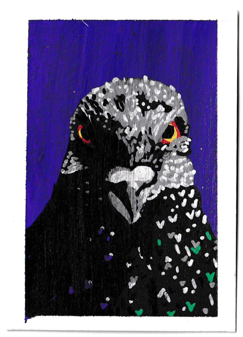 "Revenge Pigeon" Car Air Freshener, Birds, Pigeons, Rats in the Sky with Diamonds ACEOs 1/8