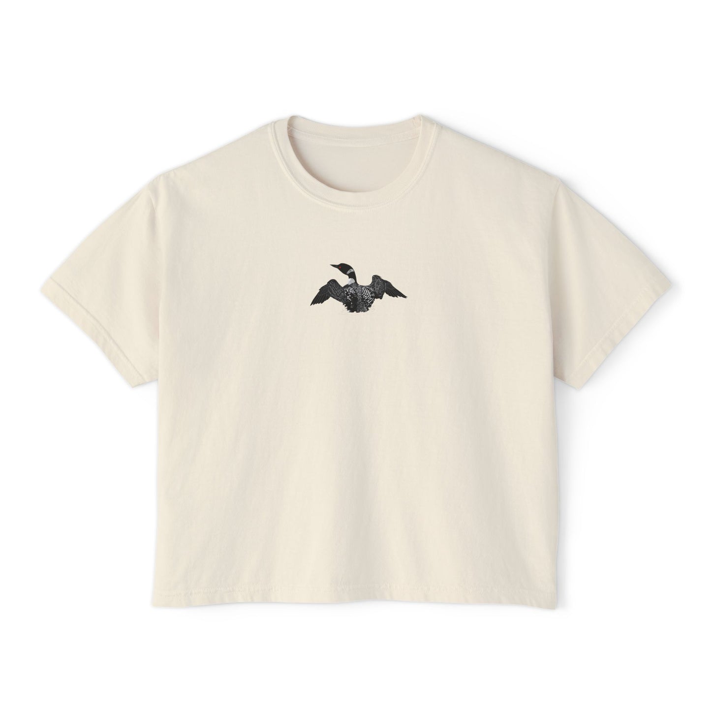 "Migration is an Earth Right" Pro-Immigration Loon Women's Boxy Tee