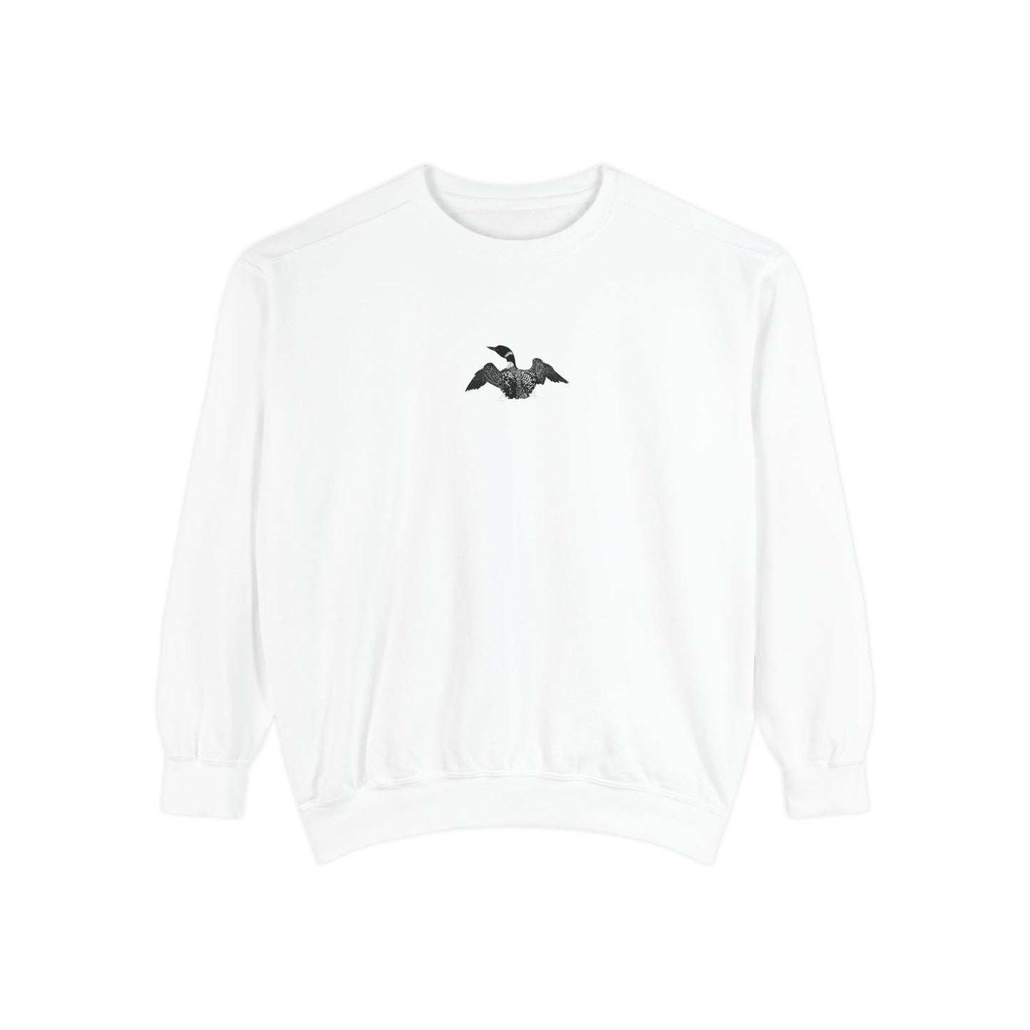 Migration is an Earth Right, Loon, Unisex Garment-Dyed Sweatshirt