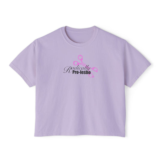 Radically Pro-Lesbo, Pink, Women's Boxy Tee