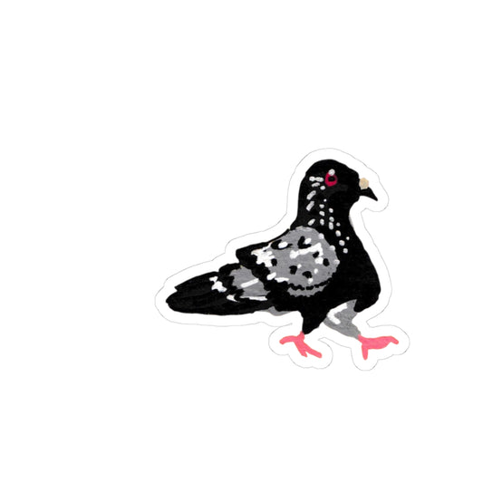 "Commuter Pigeon" Kiss-Cut Stickers, Birds, Pigeon, Rats in the Sky with Diamonds 7/8