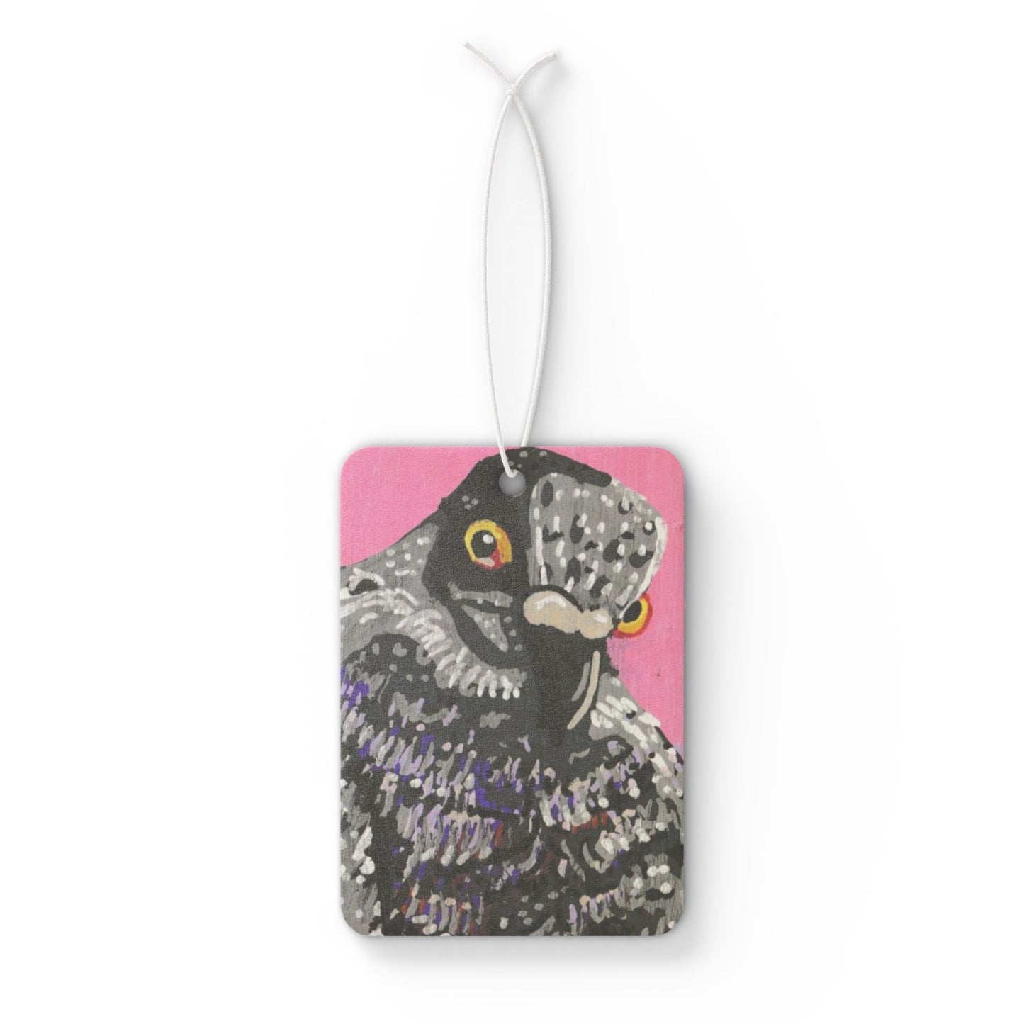 "Shady Pigeon" Car Air Freshener, Birds, Pigeons, Rats in the Sky with Diamonds ACEOs 5/8