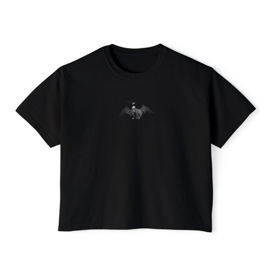 "Migration is an Earth Right" Pro-Immigration Loon Women's Boxy Tee
