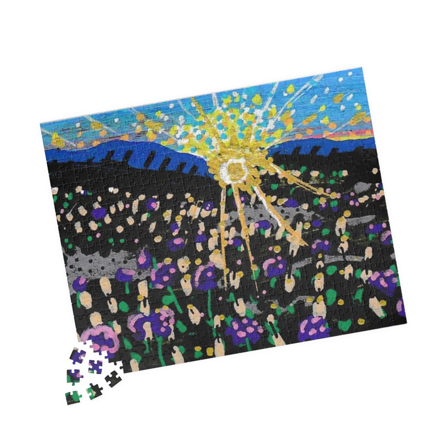 'Tiny Flower Fields' #2 Puzzle (110, 252, 520, 1014-piece)