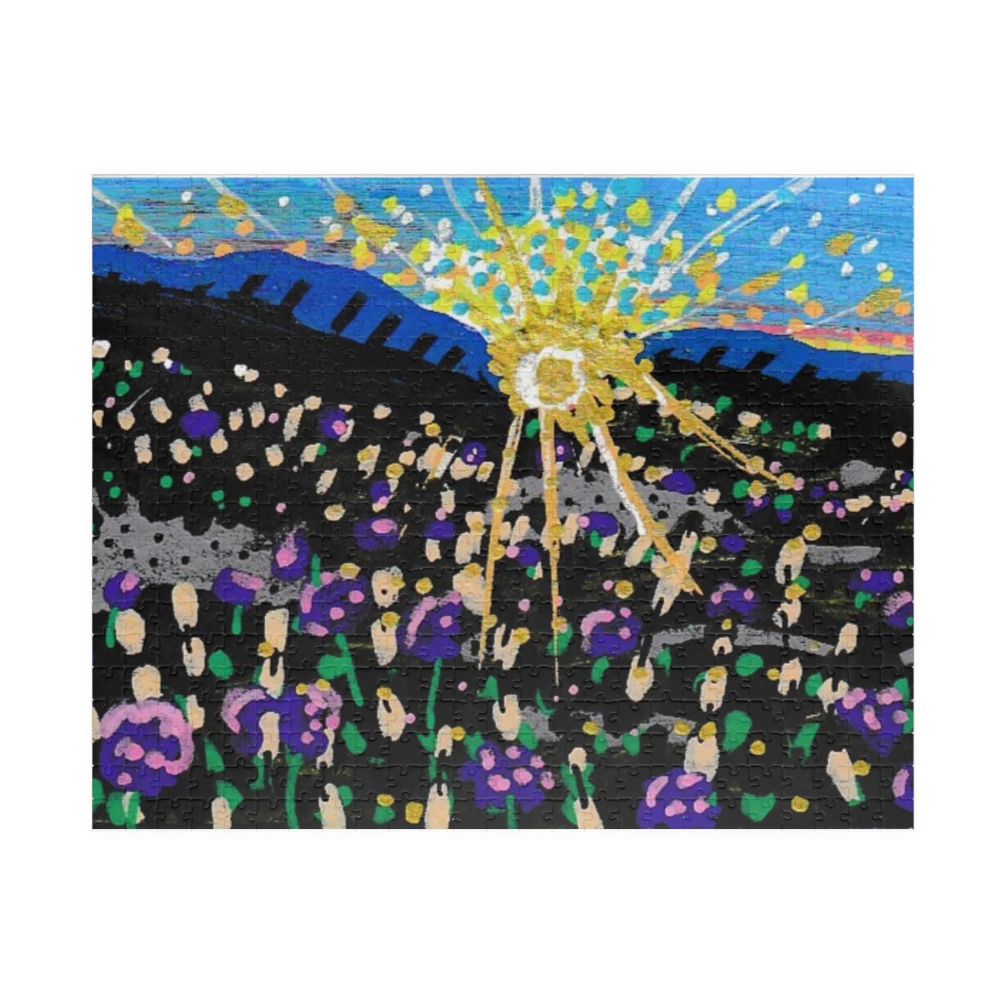 'Tiny Flower Fields' #2 Puzzle (110, 252, 520, 1014-piece)
