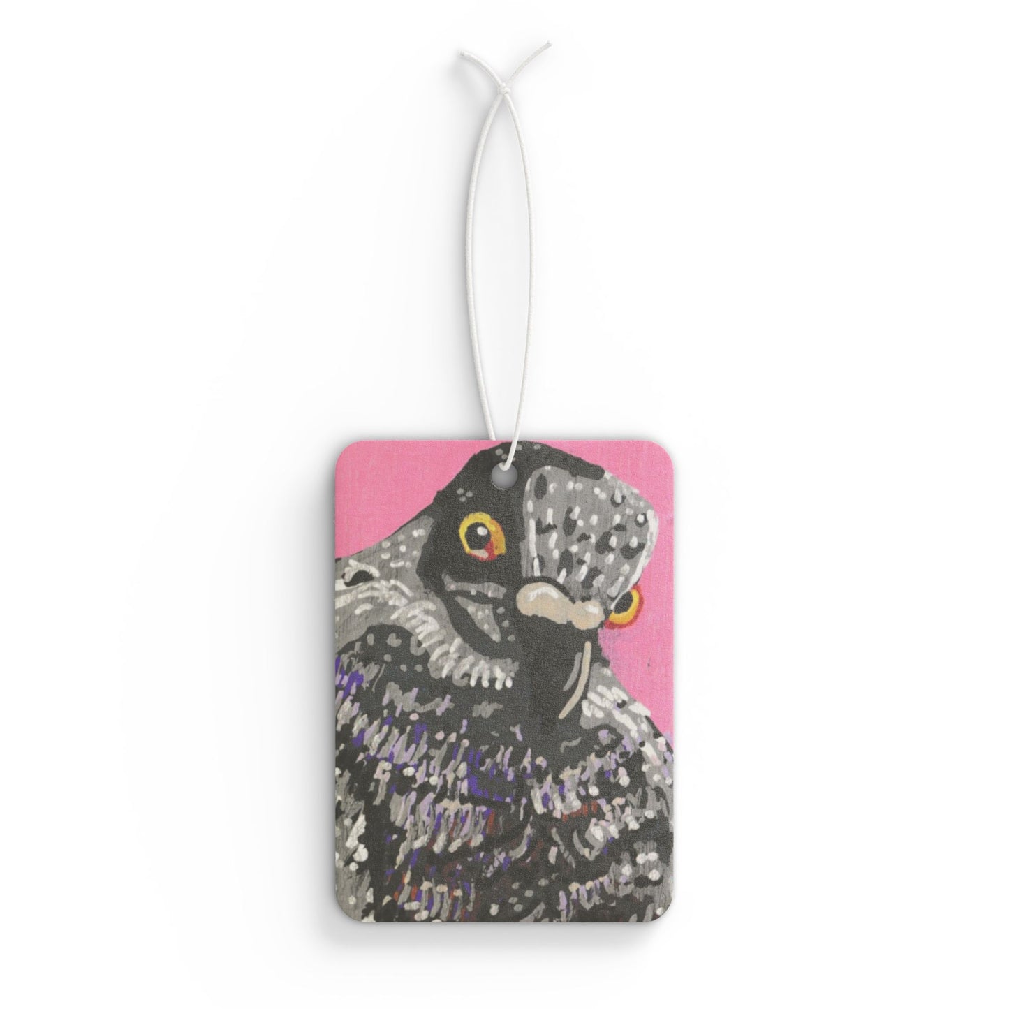 "Shady Pigeon" Car Air Freshener, Birds, Pigeons, Rats in the Sky with Diamonds ACEOs 5/8