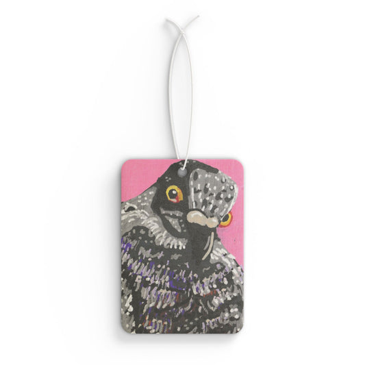 "Shady Pigeon" Car Air Freshener, Birds, Pigeons, Rats in the Sky with Diamonds ACEOs 5/8