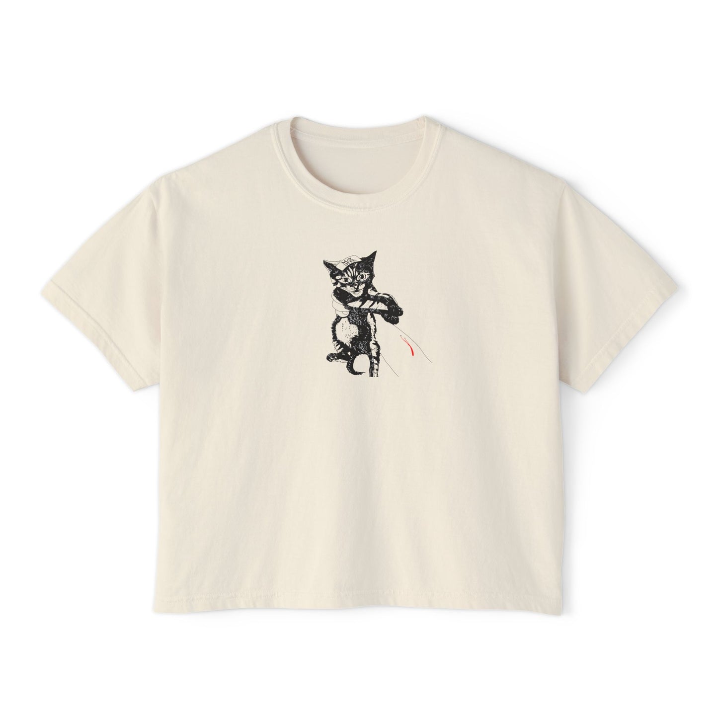 "May Bite" Rescue Kitten, Women's Boxy Tee