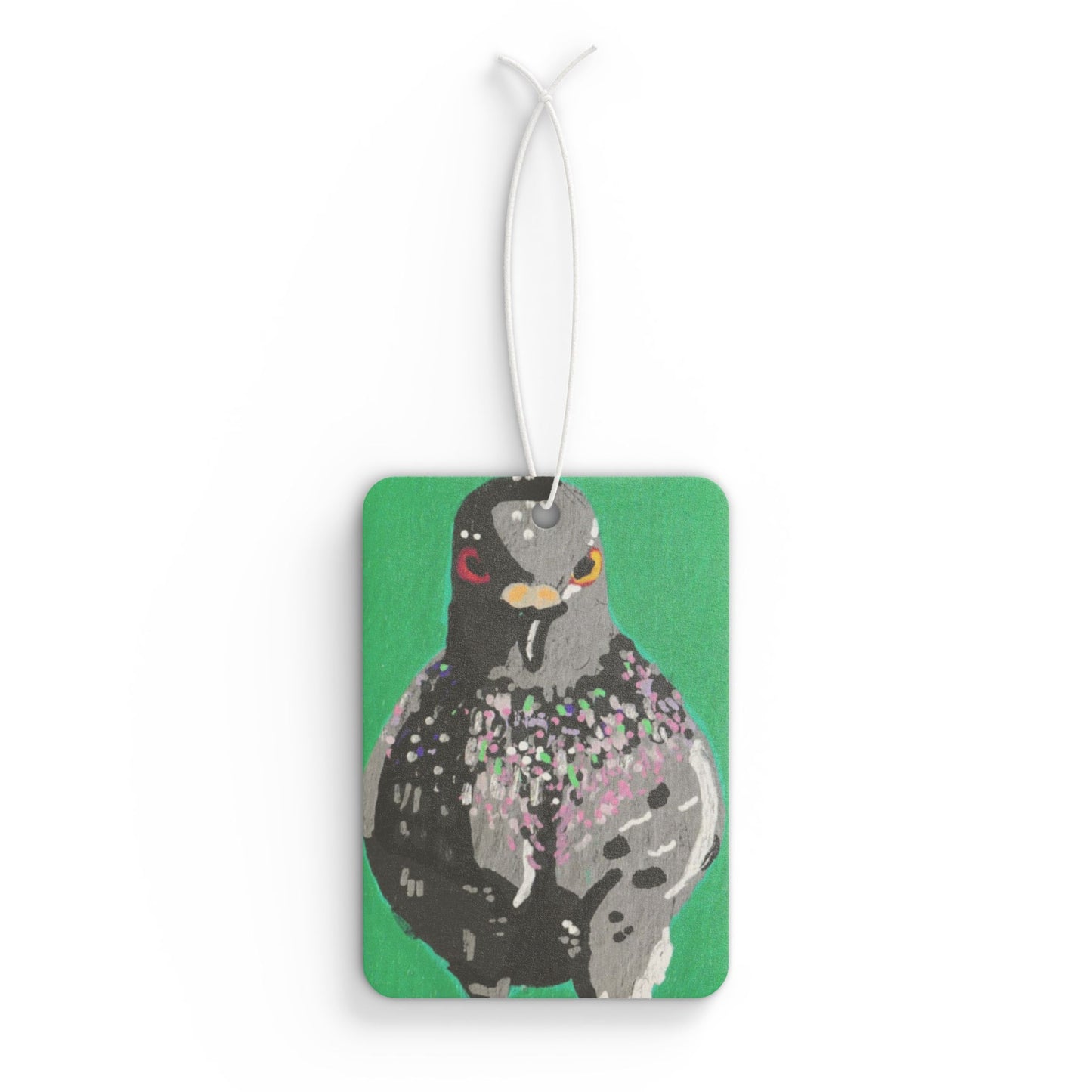 "Enforcer Pigeon" Car Air Freshener, Birds, Pigeons, Rats in the Sky with Diamonds ACEOs 8/8