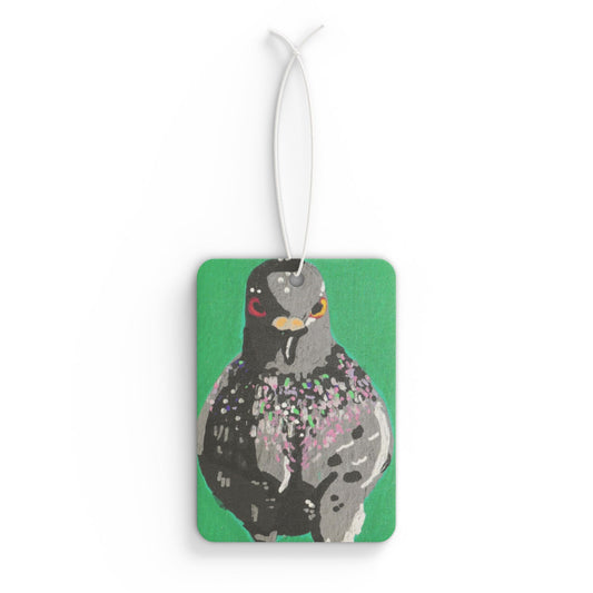 "Enforcer Pigeon" Car Air Freshener, Birds, Pigeons, Rats in the Sky with Diamonds ACEOs 8/8